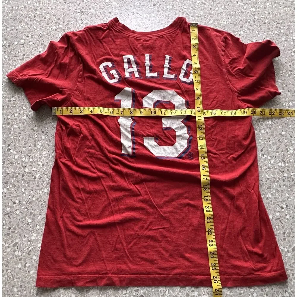 Nike Texas Rangers MLB Men's‎ T-Shirt Red Short Sleeve Joey Gallo #13 Sz M